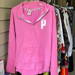 PINK VICTORIAS SECRET | Half Zip Women’s Pullover